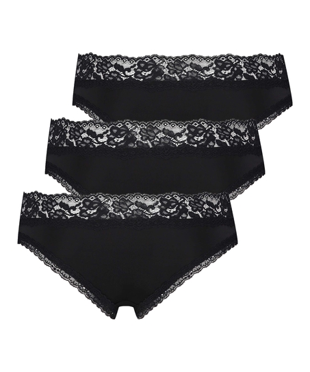 3-pack Dakota brasilian short, Czarny