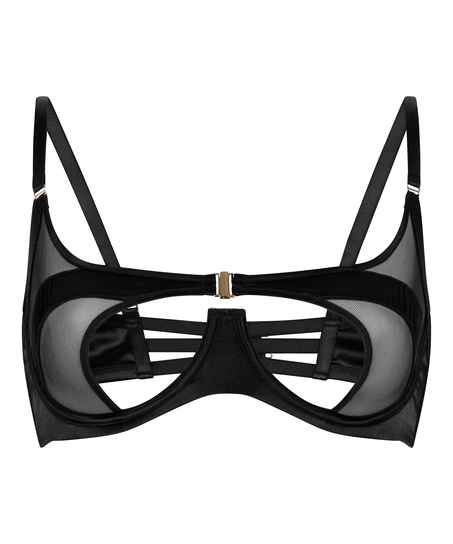 Nieusztywniany biustonosz z fiszbinami Vienna, Czarny