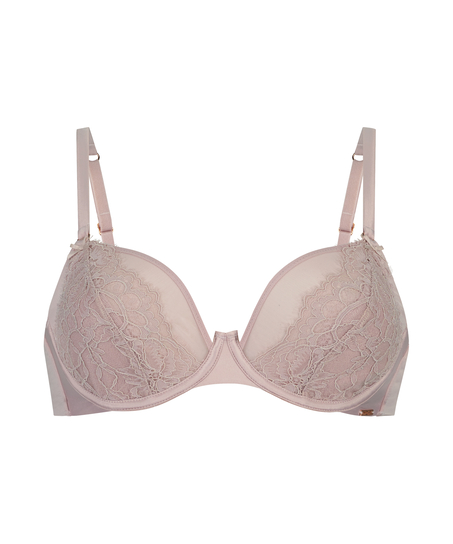 Nieusztywniany biustonosz z fiszbinami Leni, Fioletowy