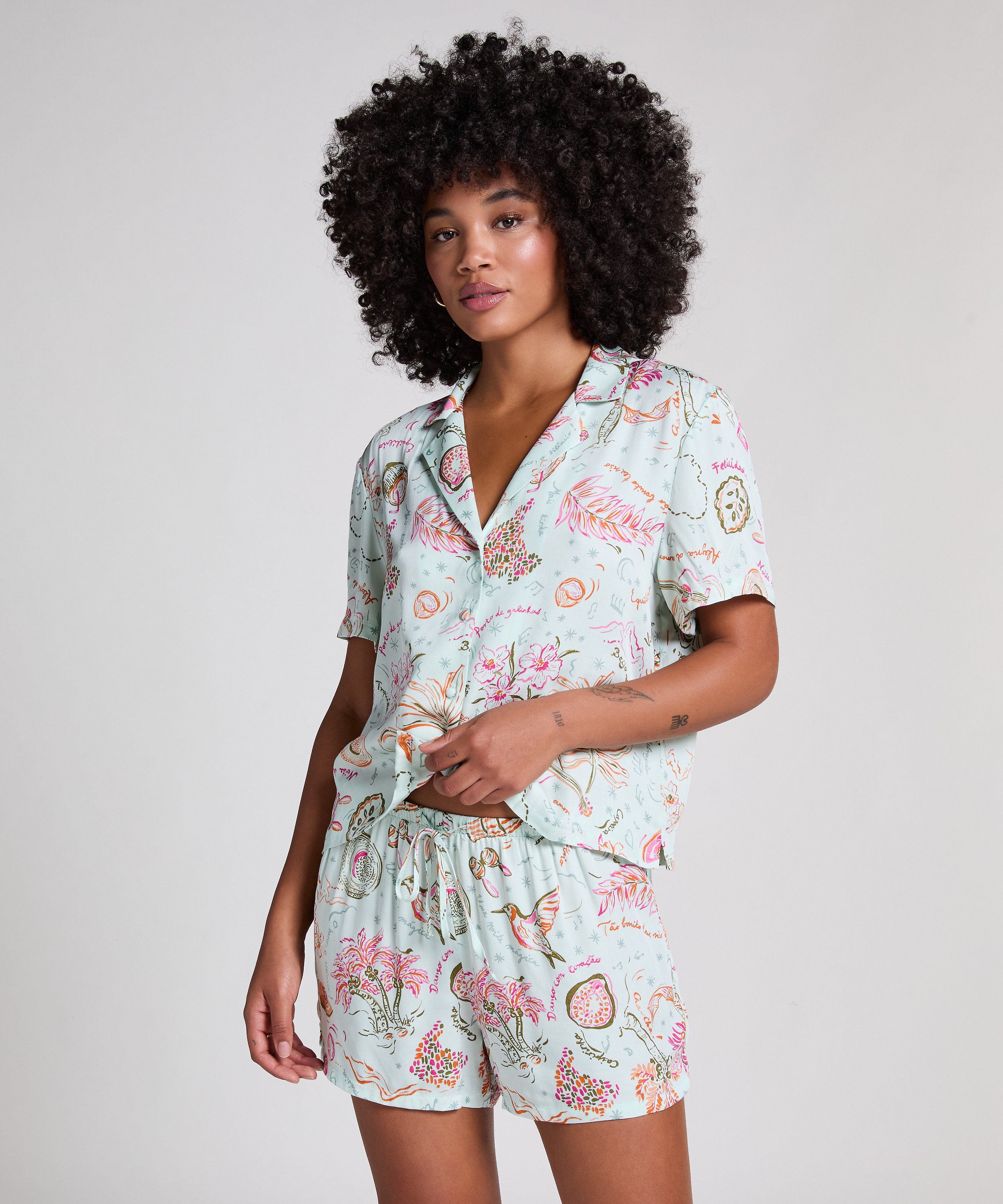 Satynowe szorty, Zielony, main