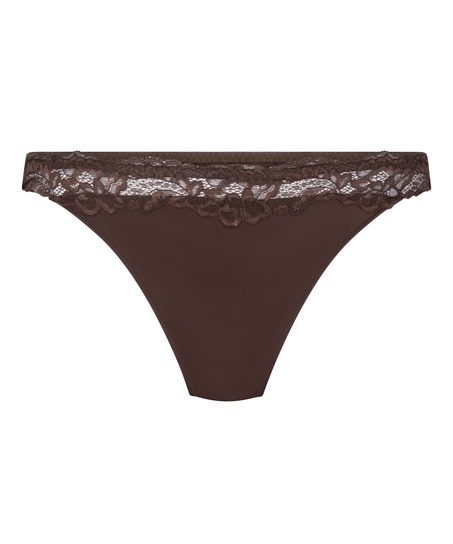 Stringi Lace & Shine, Brązowy