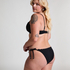 Usztywniany top bikini z fiszbinami Scallop, Czarny