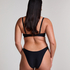 Majtki Bikini Wysoko Krojona Luna, Czarny