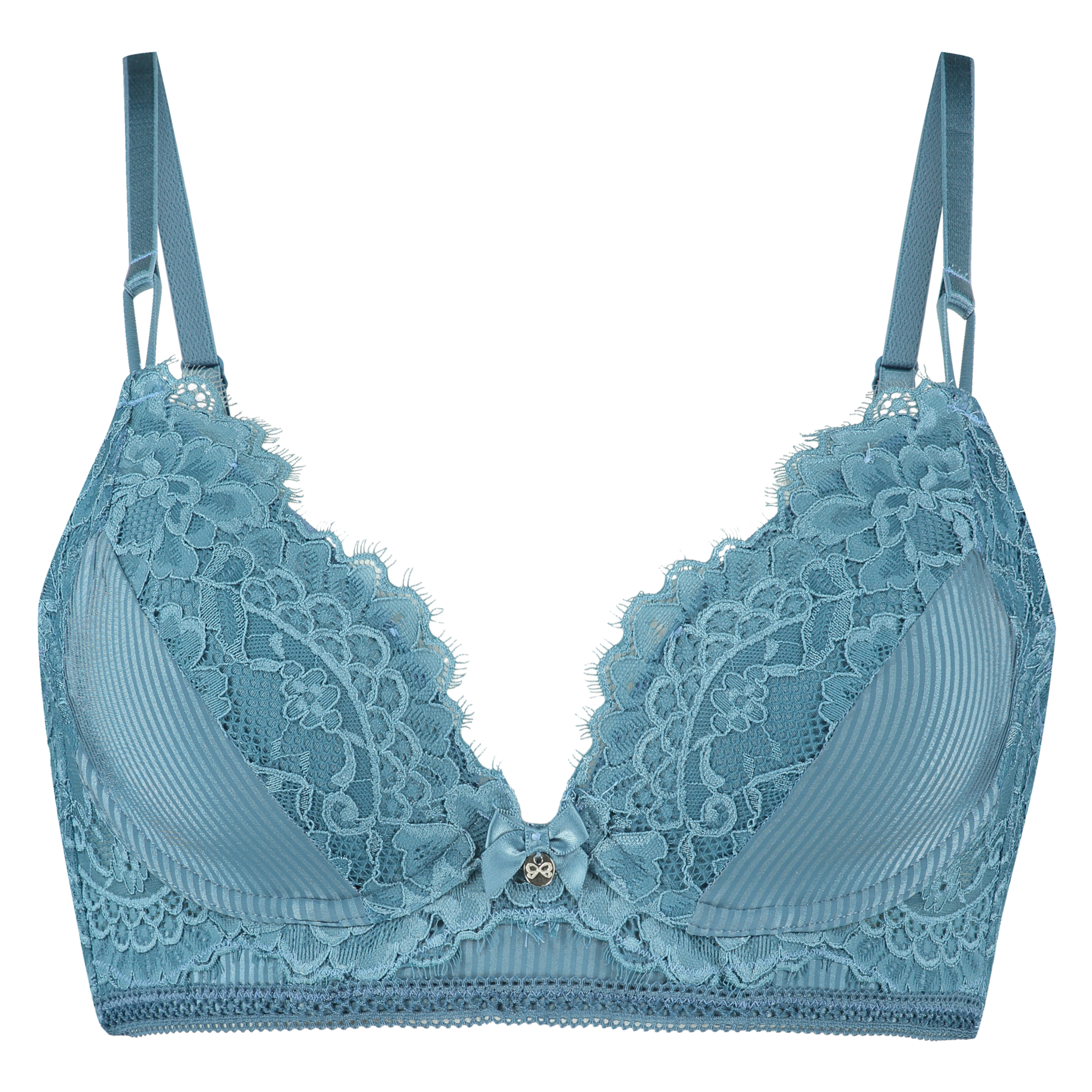 Lotte Padded Longline Underwired Bra, Niebieski, main