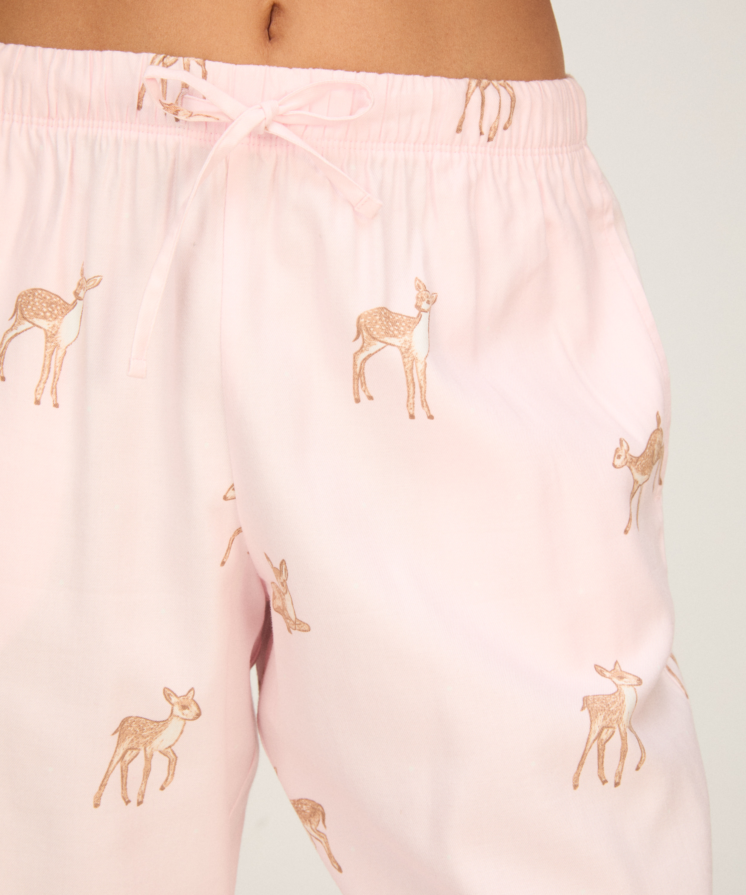 Spodnie piżamowe Woven Deer, R&oacute;żowy, main