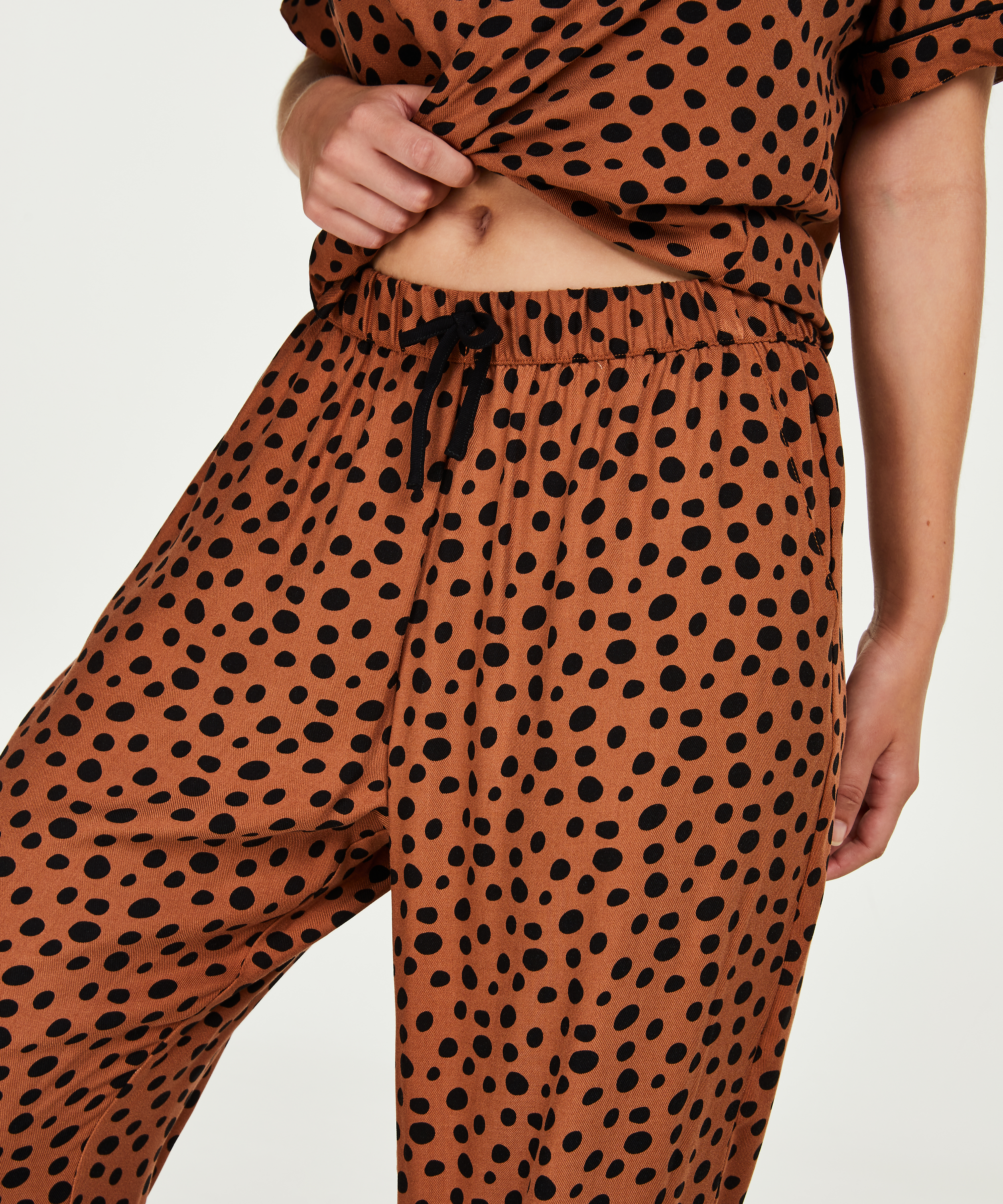 Pyjama pants, Brązowy, main