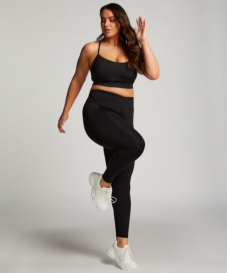 Legginsy z wysokim stanem, Czarny