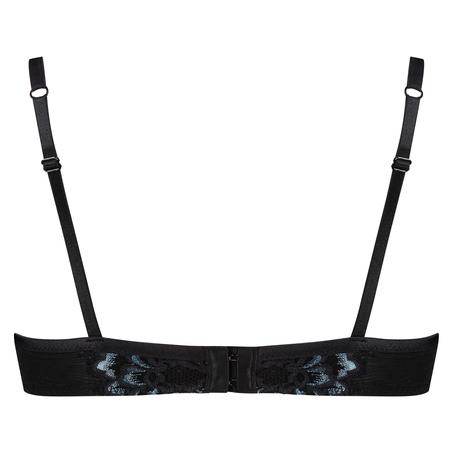 Doutzen Enchanted padded underwired half-cup bra, Czarny