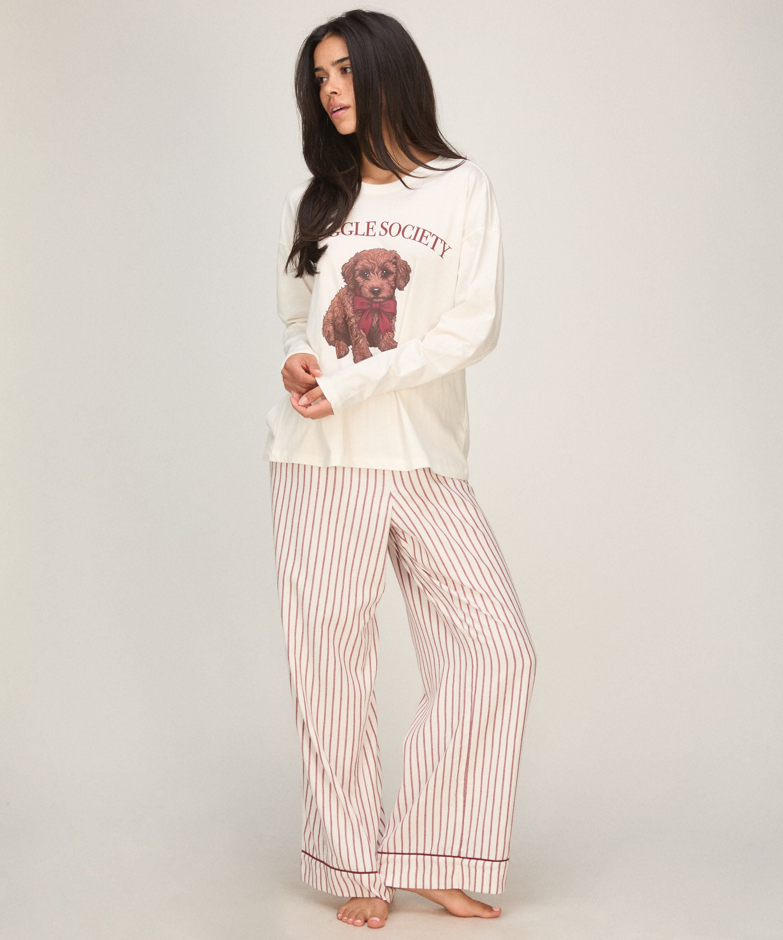 Pyjama Set Viscose, Biały