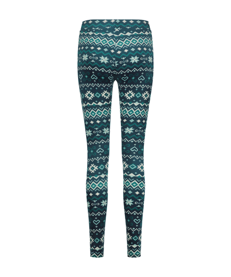 Welurowe legginsy, Niebieski