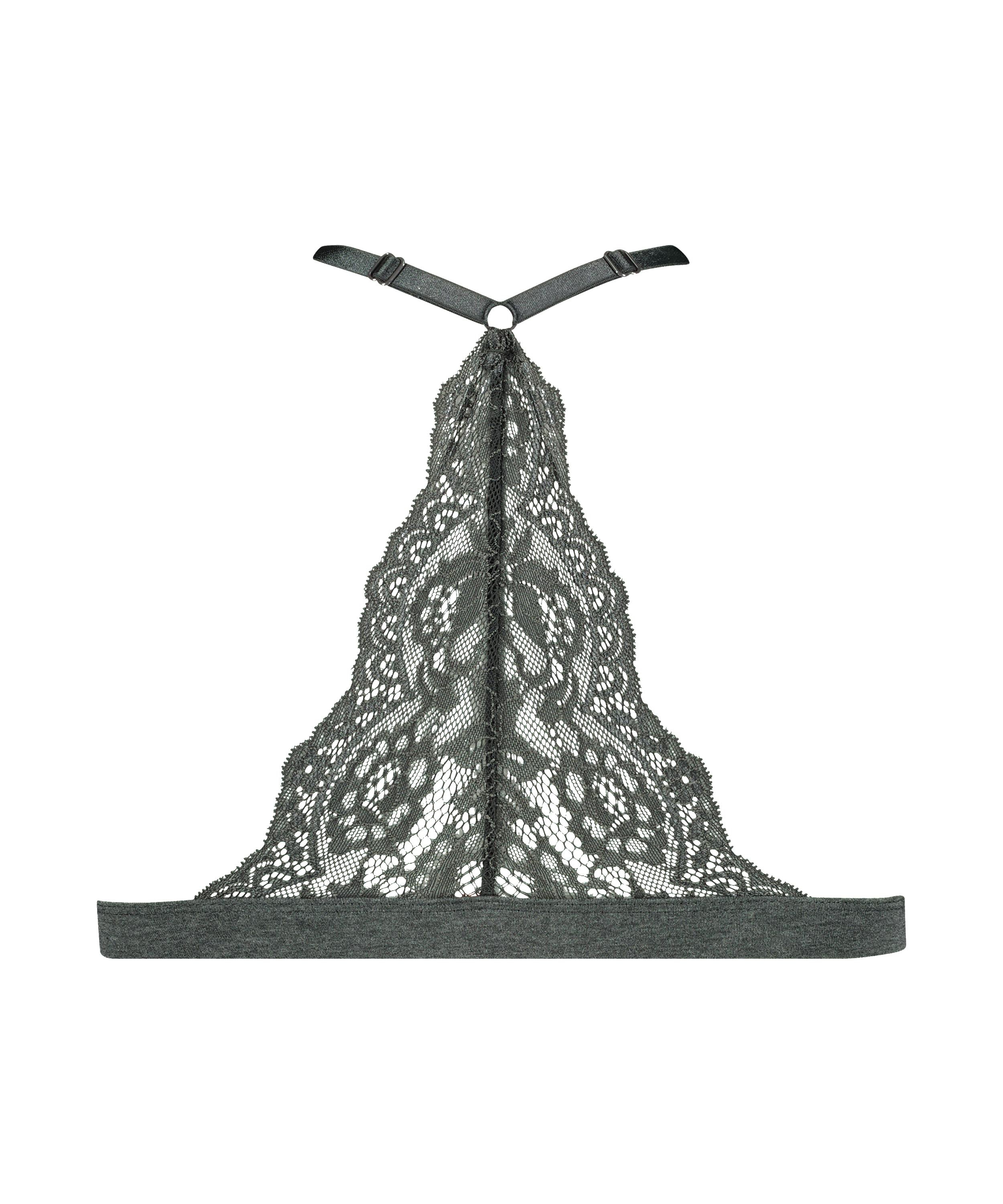 Tr&oacute;jkątna bawełniana braletka z usztywnieniem Chloe, Szary, main