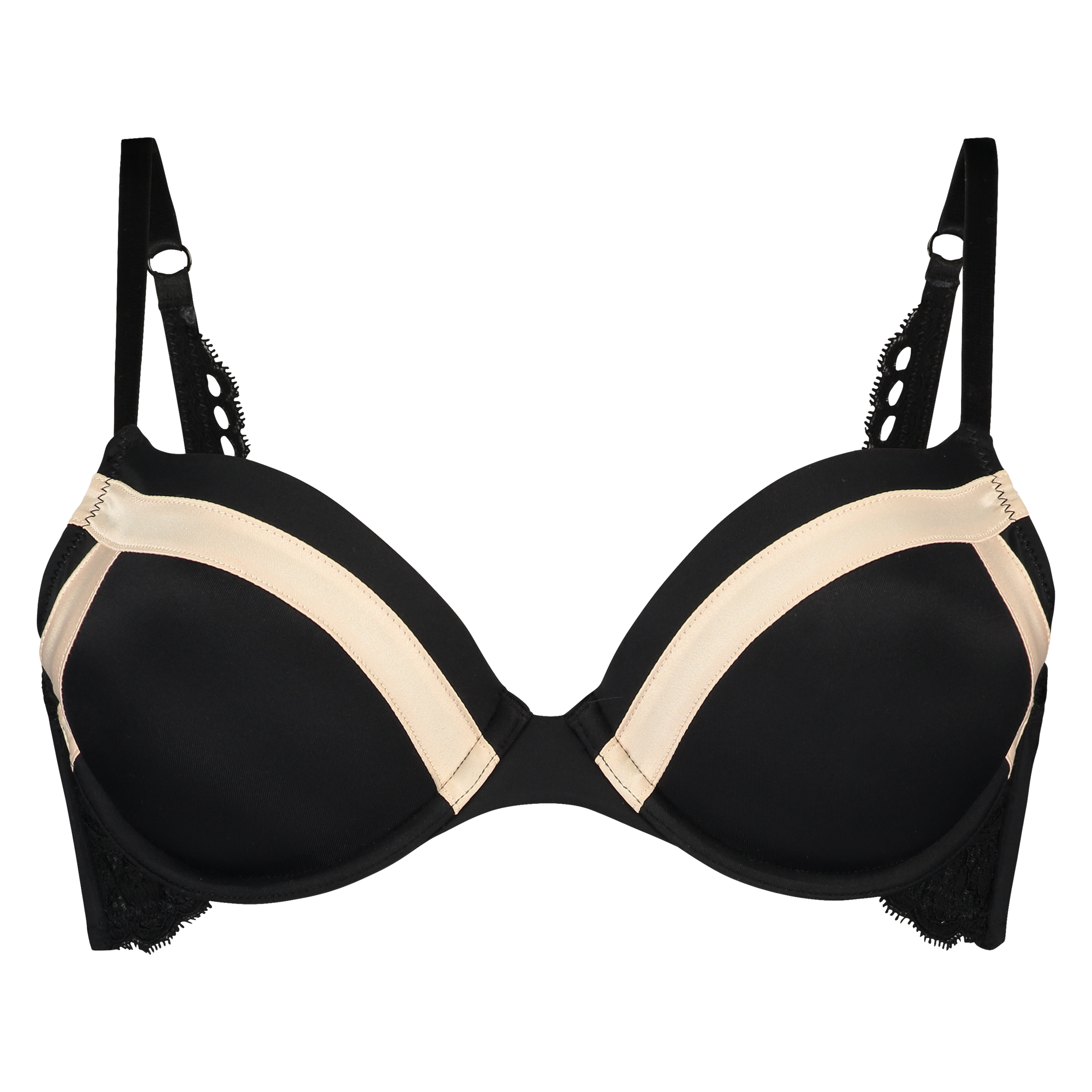 Nikki padded underwired bra, Czarny, main