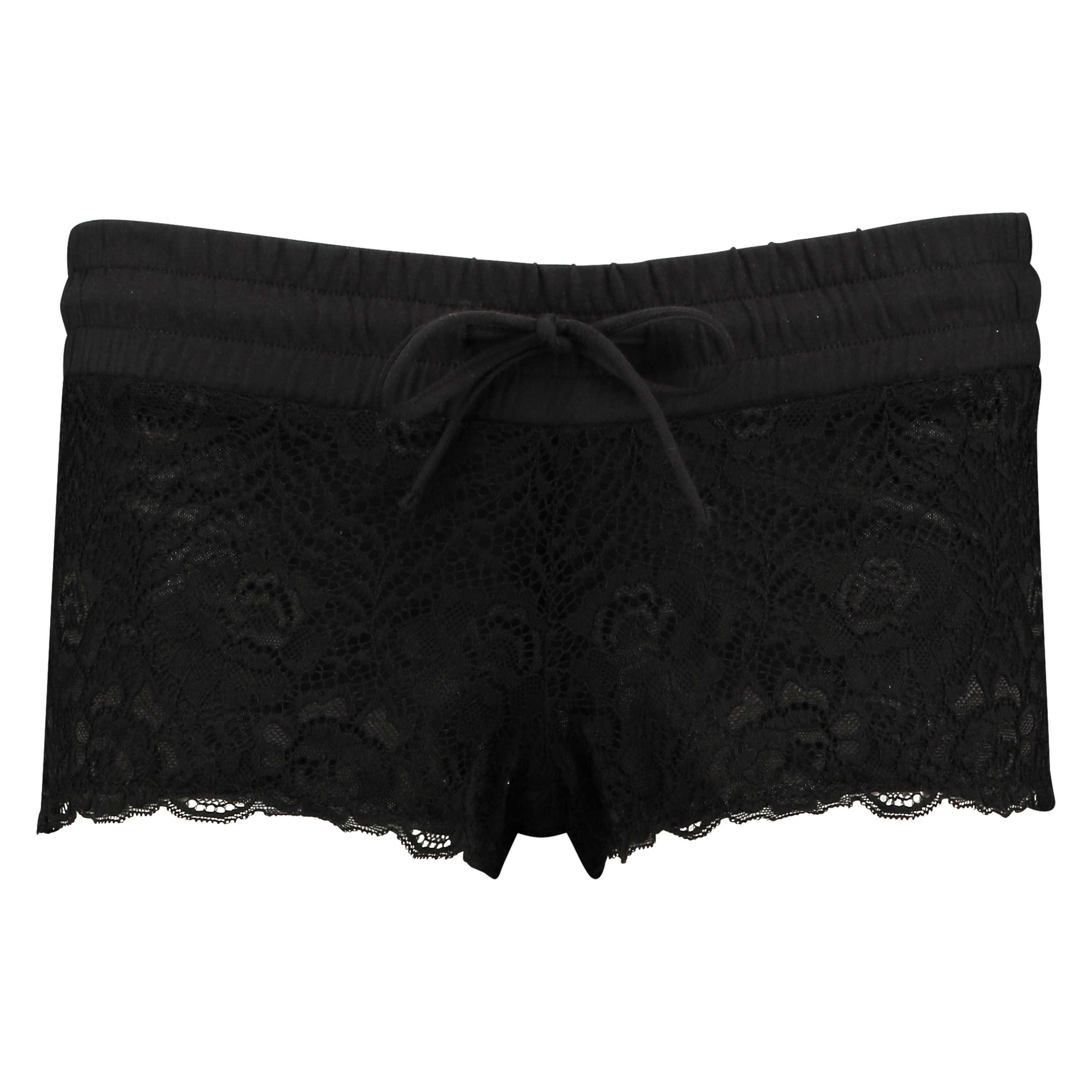 Lace Shorts, Czarny, main