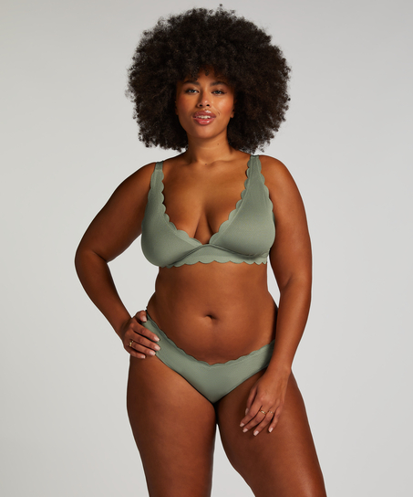 G&oacute;ra od bikini typu tr&oacute;jkąt Scallop, Zielony