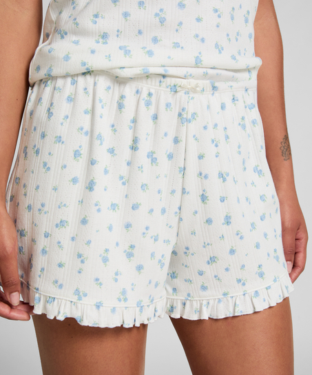 Szorty Pointelle, Biały