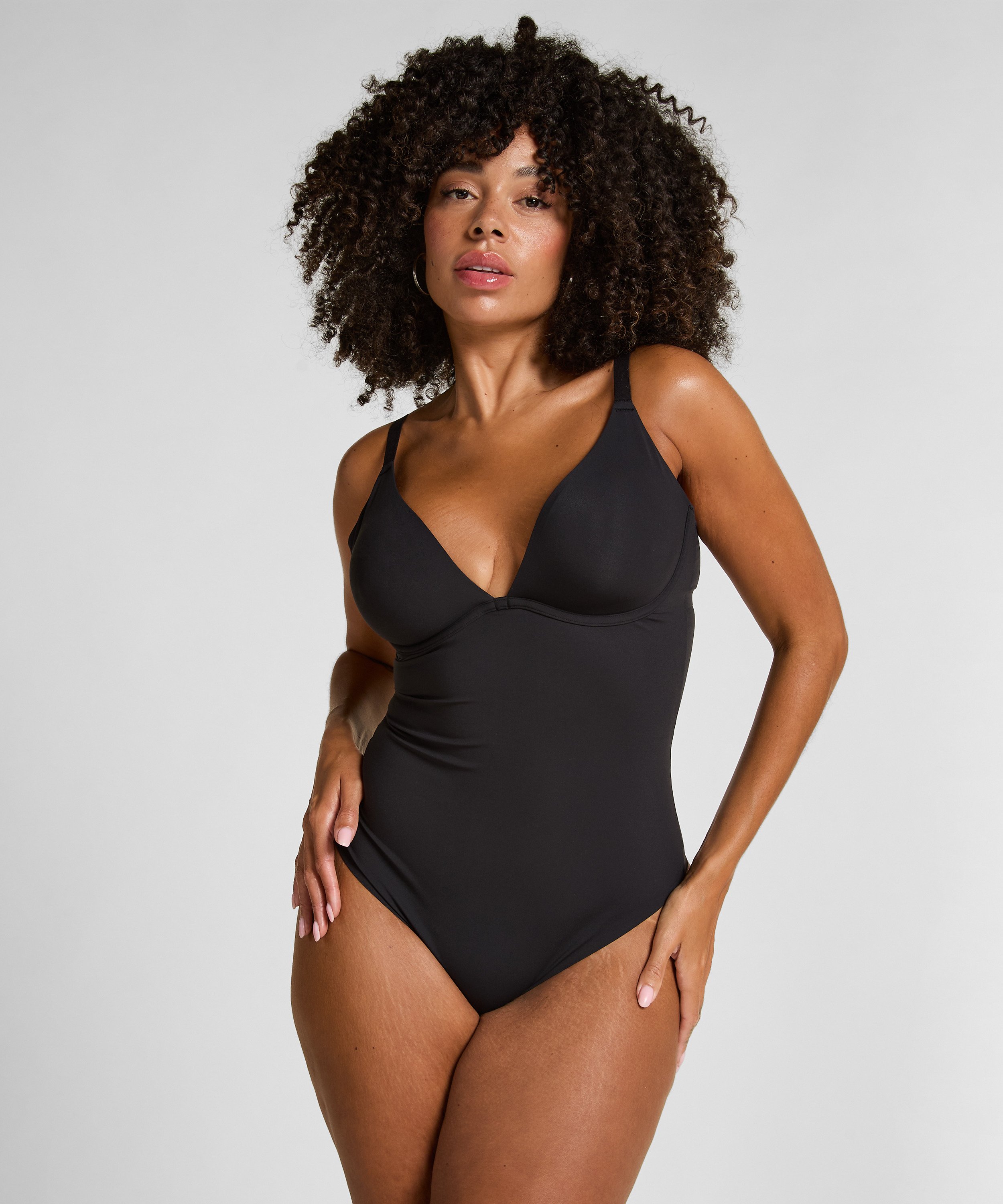 Nieusztywniane Body Smooth, Czarny, main