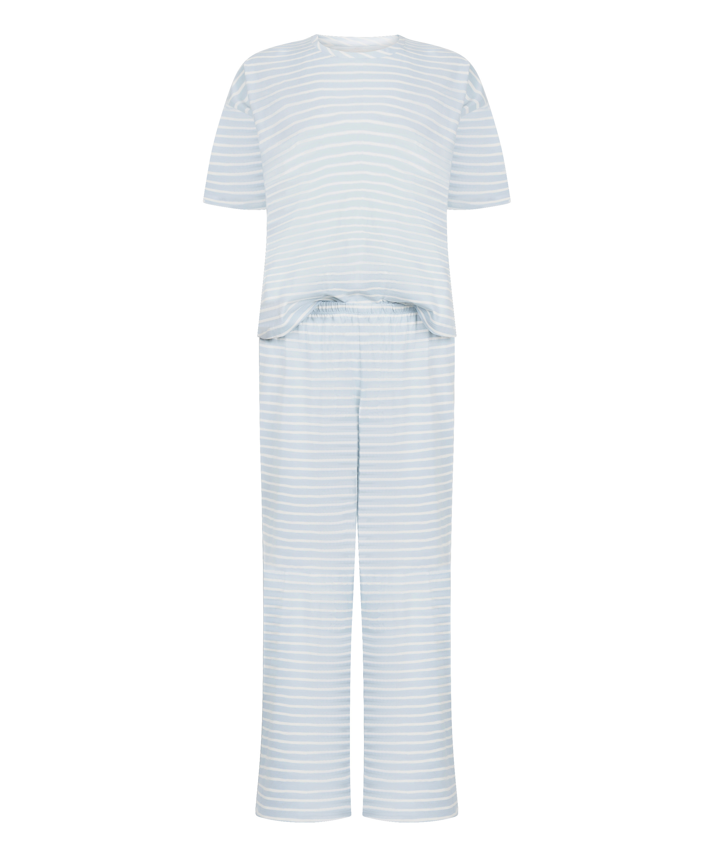 Zestaw Piżamowy Cotton Jersey Długi, Niebieski, main