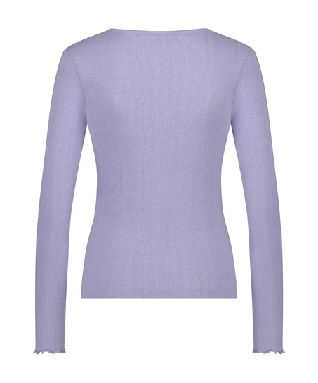 Top od piżamy Henley, Fioletowy