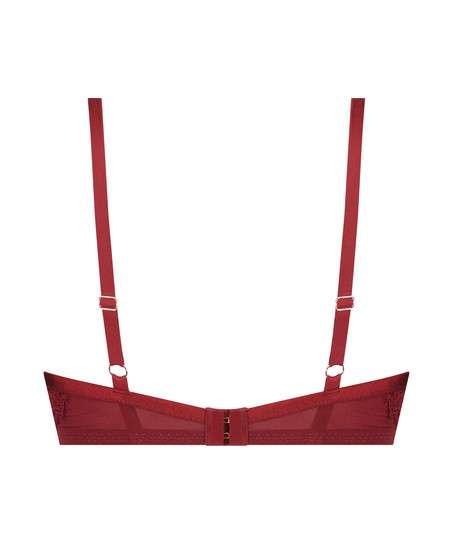 Lucy biustonosz z wkładkami i fiszbinami, Czerwony