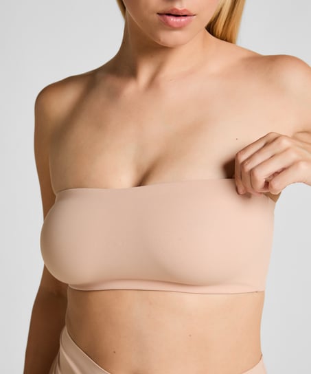 Bandeau Bralette Smooth, Beżowy