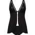 Babydoll Satin Mariah, Czarny