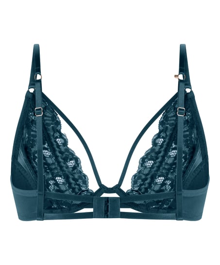 Nieusztywniany biustonosz z fiszbinami Cinnamon, Niebieski