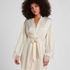 Satynowe kimono Valerie, Biały