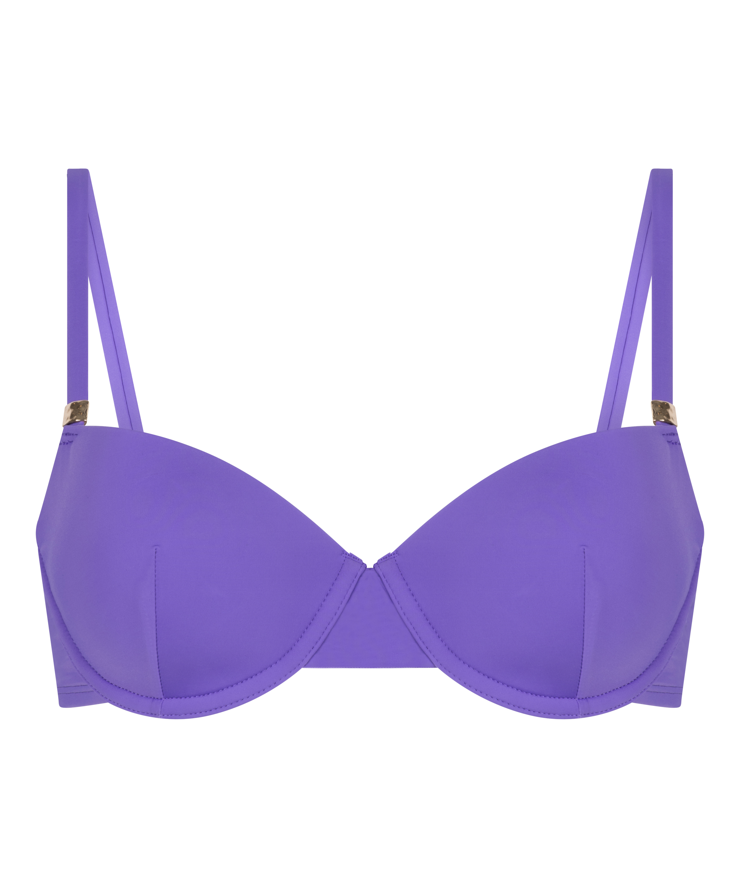 Luksusowy Biustonosz Bikini z Fiszbinami i Wkładkami, Fioletowy, main