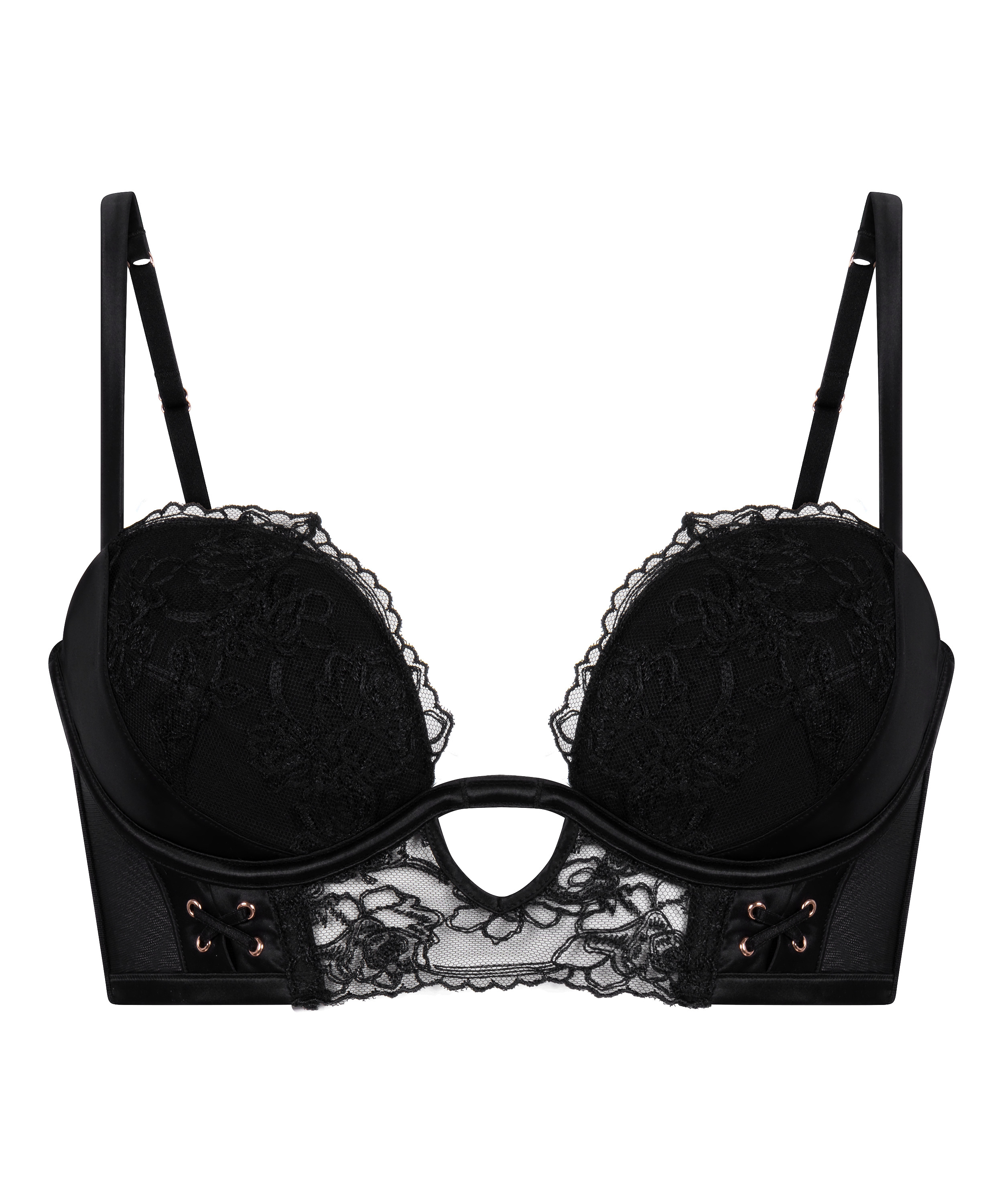Biustonosz usztywniany z fiszbinami Catherine, Czarny, main