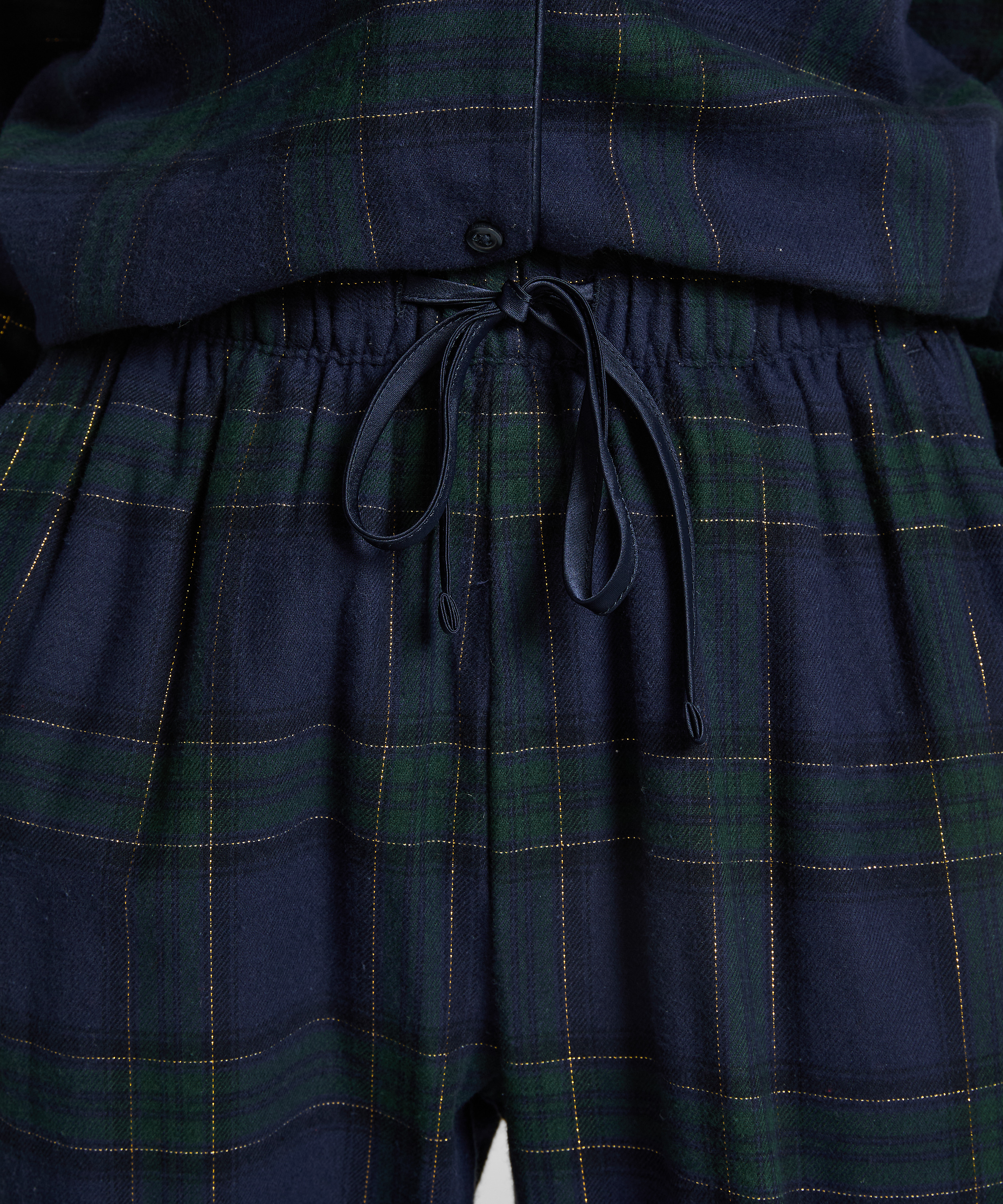 Flanelowe spodnie od piżamy, Niebieski, main