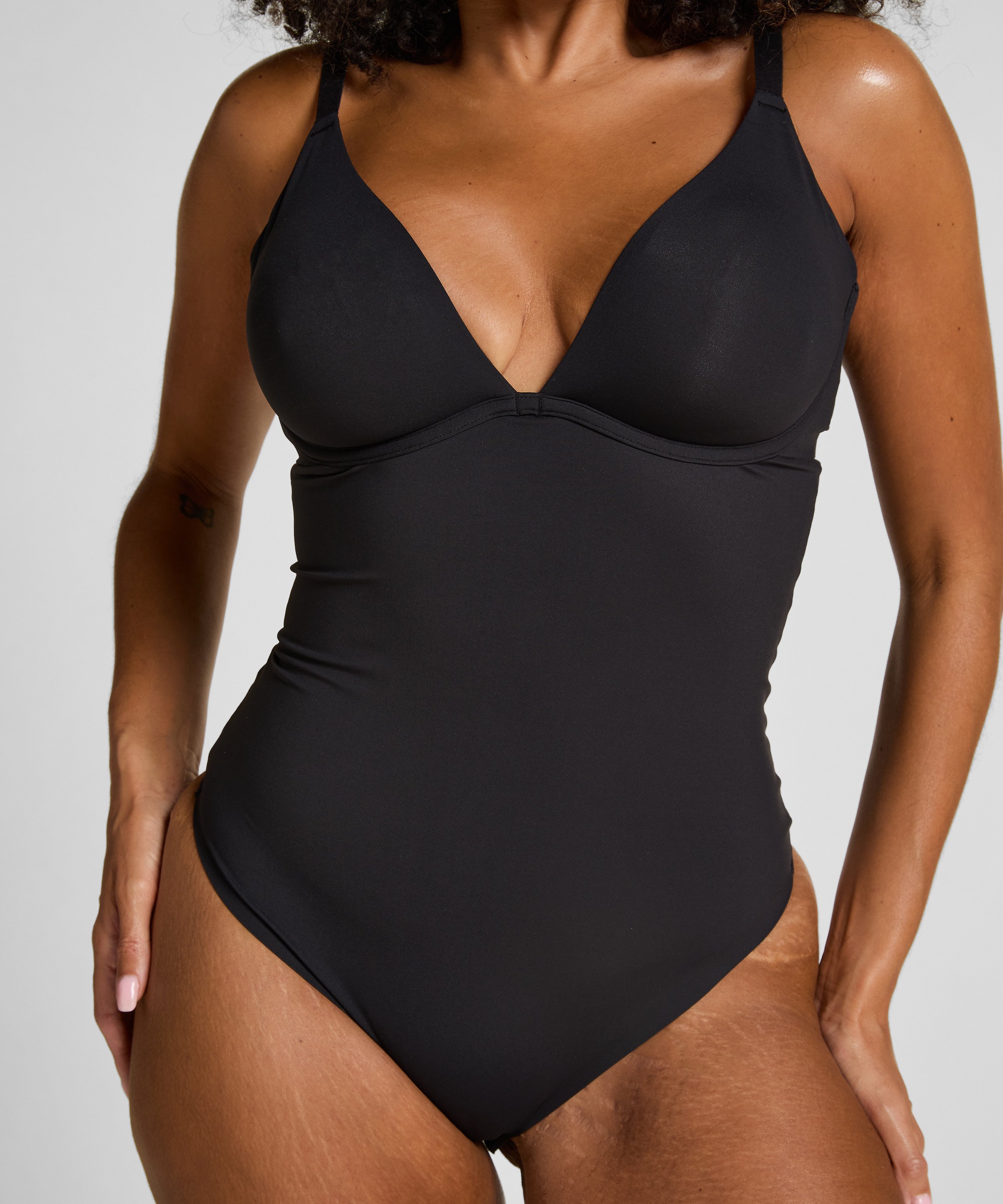 Nieusztywniane Body Smooth, Czarny, main