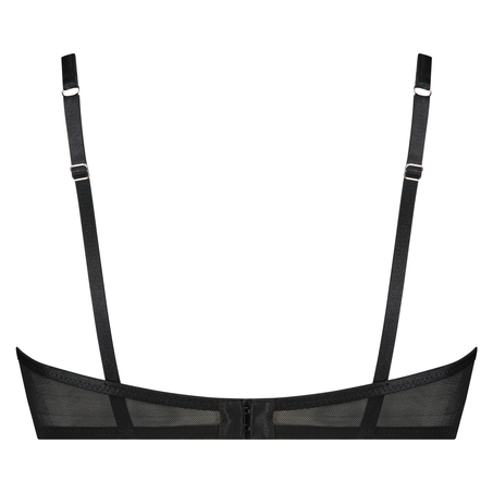 Nieusztywniany biustonosz z fiszbinami Sosha, Czarny