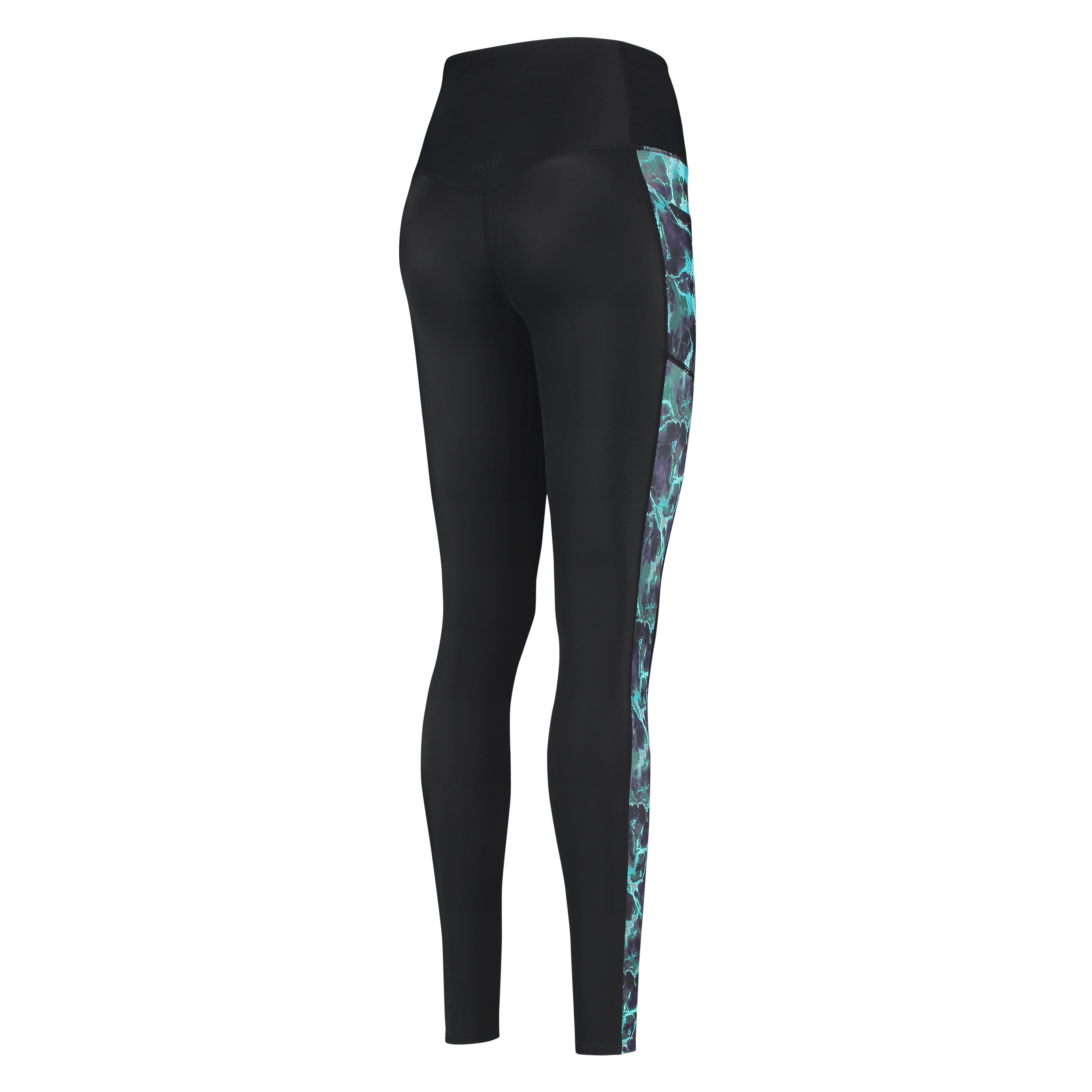 HKMX high-waist sports leggings marble level 3, Niebieski, main
