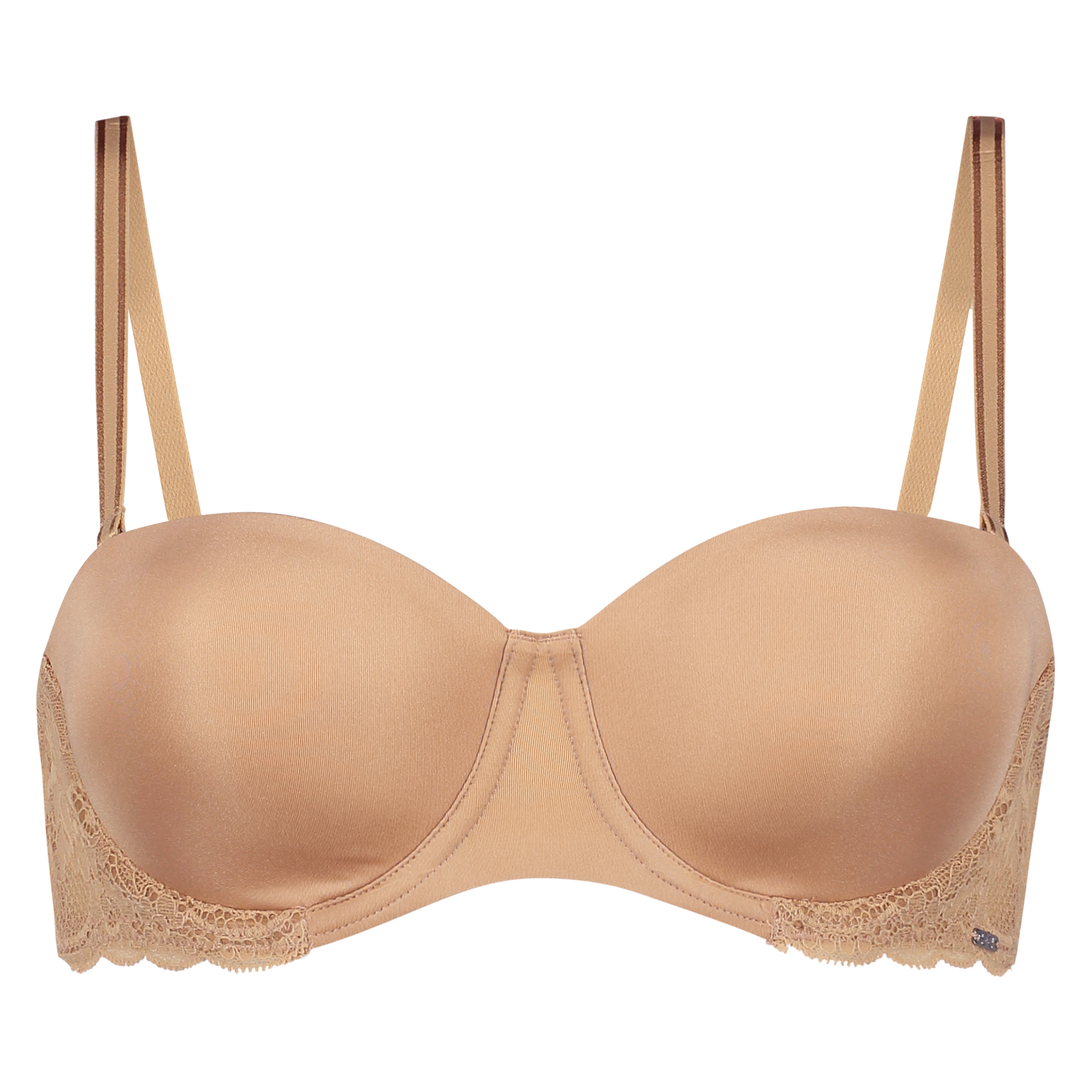Angie Padded Strapless Underwired Bra, Beżowy, main