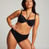 Figi bikini z wywijanym pasem Luxe, Czarny