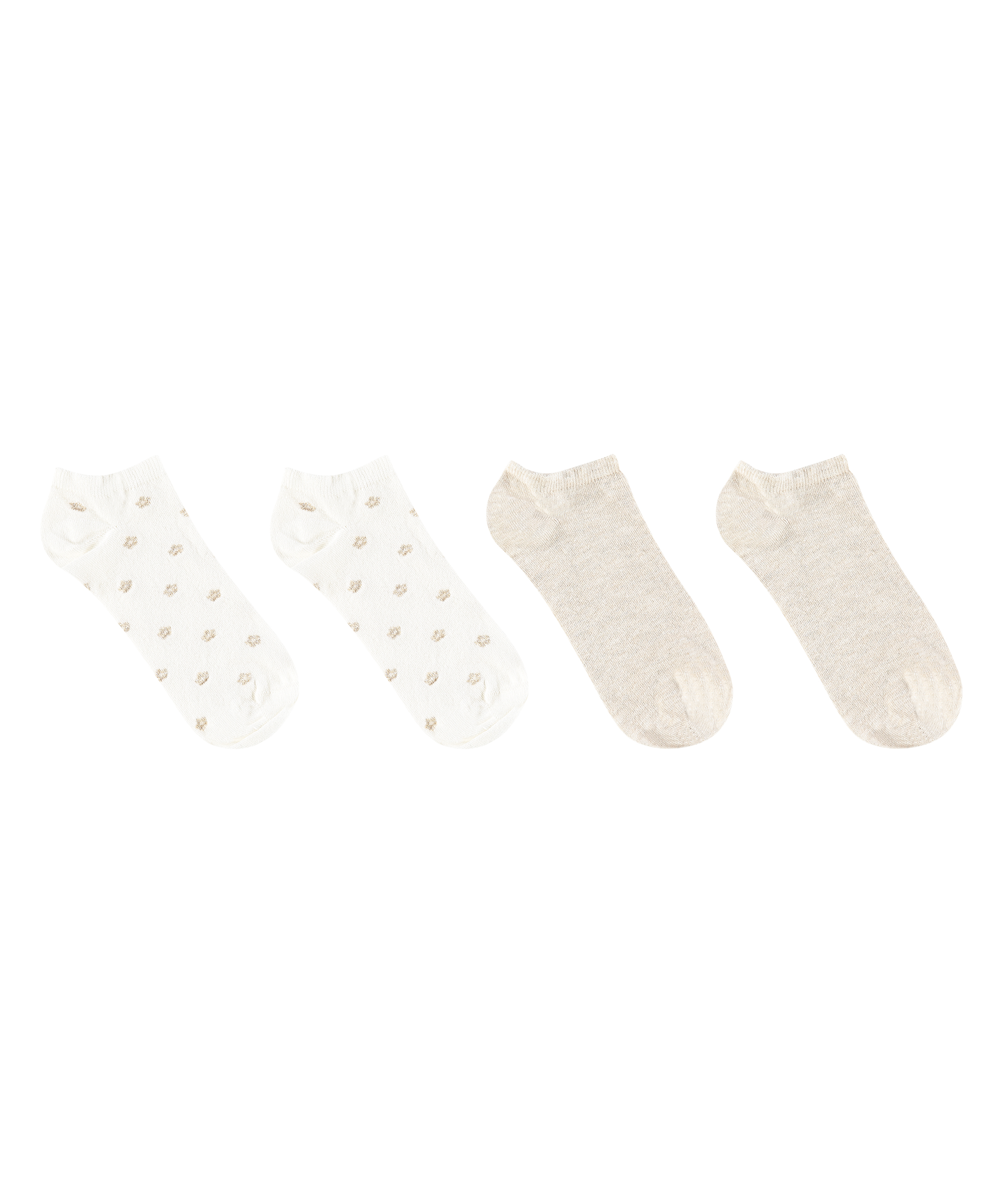 2 Pairs Lurex Socks, Biały, main