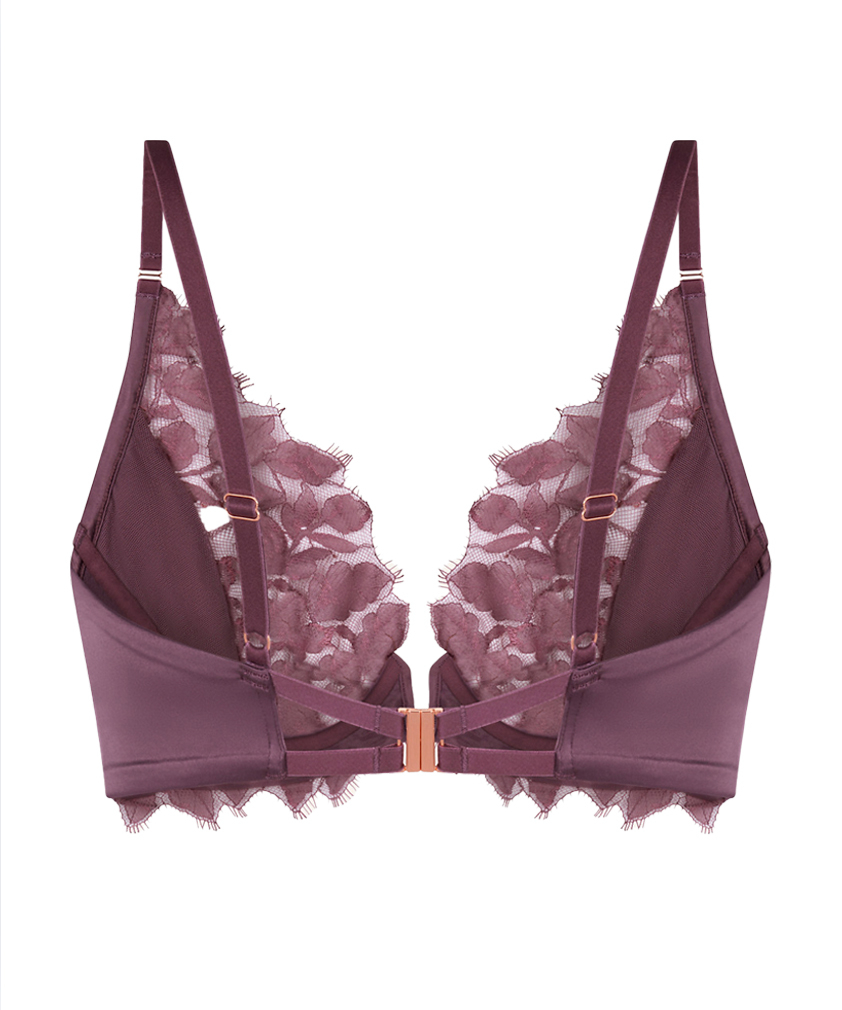 Malou Biustonosz Usztywniony Bez Wkładek - Koronkowa Bielizna, Fioletowy, main