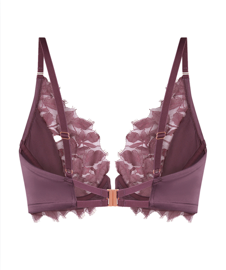 Malou Biustonosz Usztywniony Bez Wkładek - Koronkowa Bielizna, Fioletowy