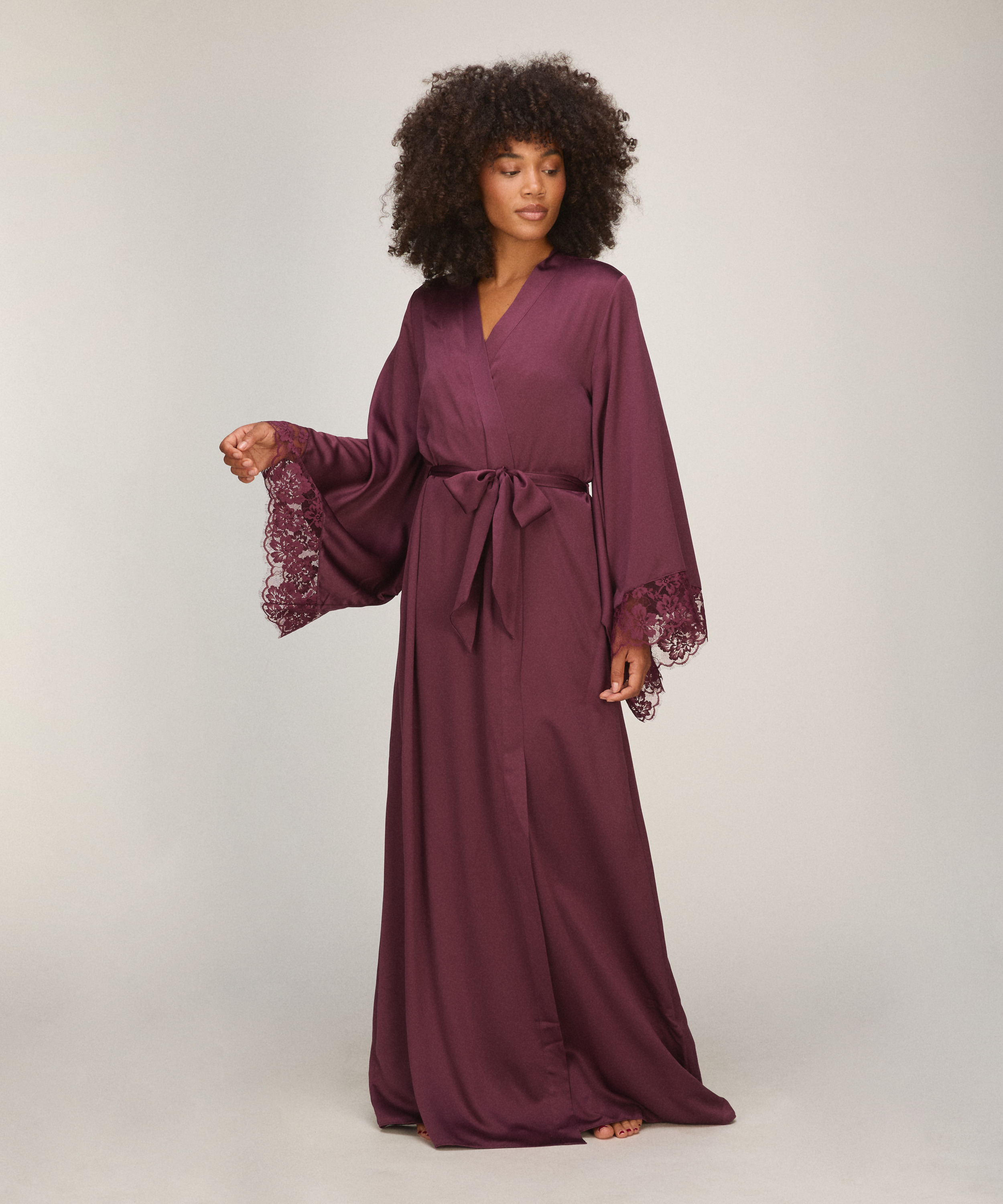 Długie Kimono Lana, Fioletowy, main
