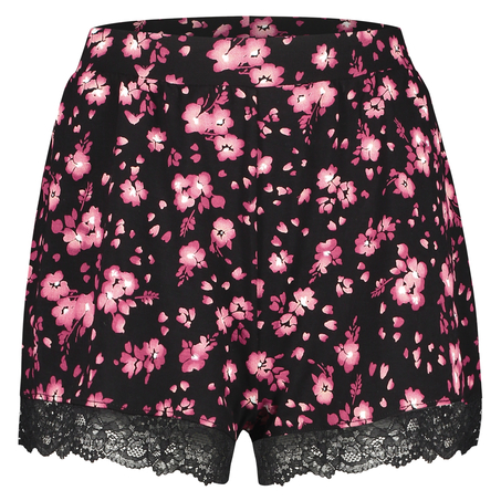 Jersey High Waist Shorts, Czarny