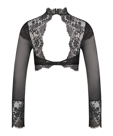 Braletka z długim rękawem Cynthia, Czarny