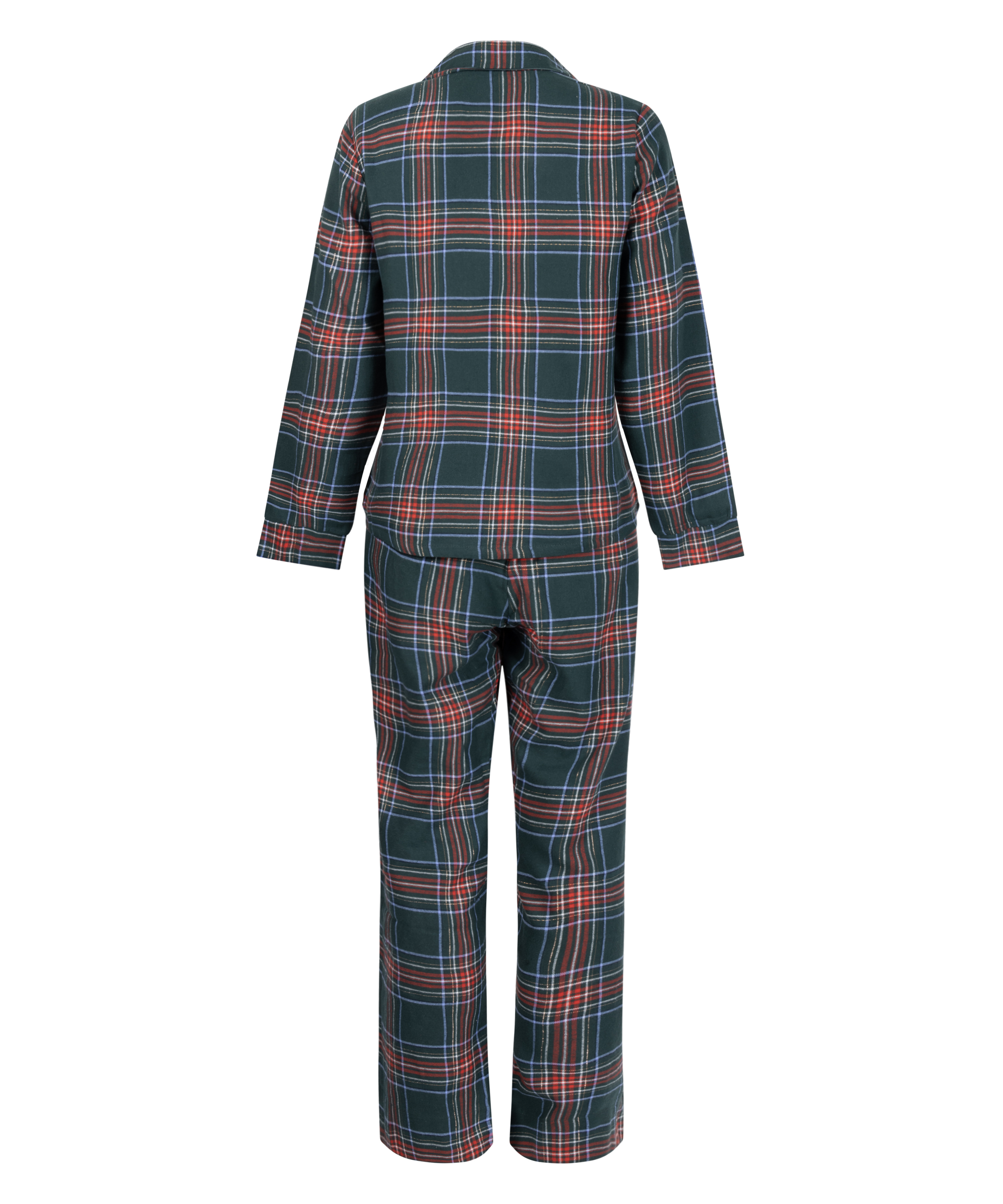 Piżama we wz&oacute;r Flannel, Zielony, main