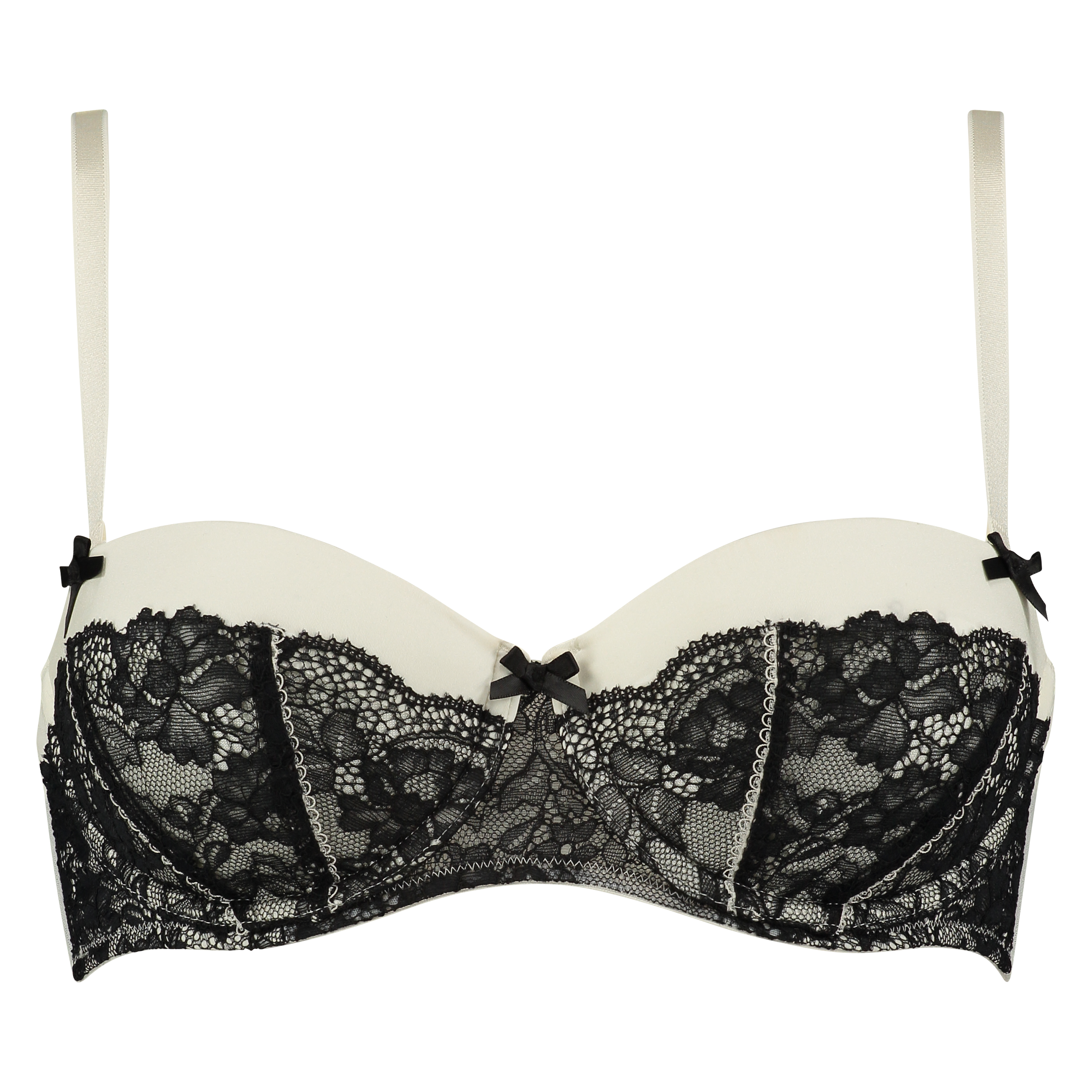 Padded strapless underwired bra  Lenka, Biały, main