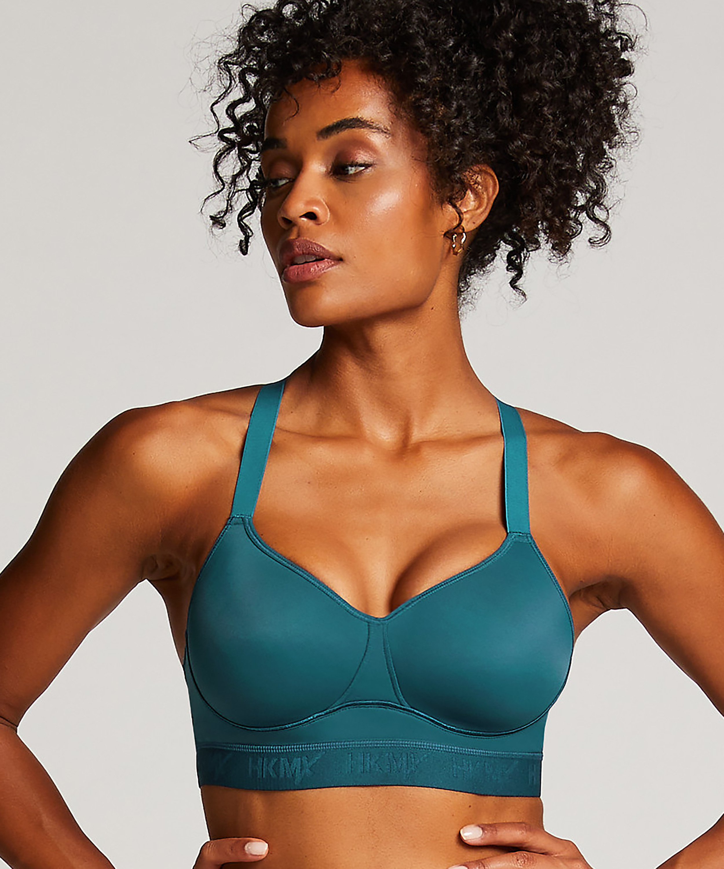 Sportowy biustonosz HKMX The All Star - poziom 2, Niebieski, main