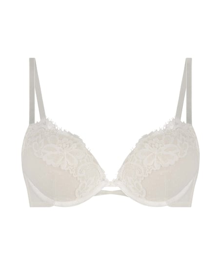 Usztywniony biustonosz maximizer z fiszbinami  Harmony, Biały