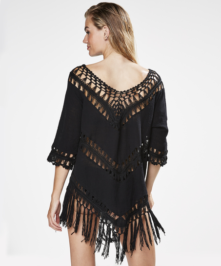 Fringe Tunic, Czarny