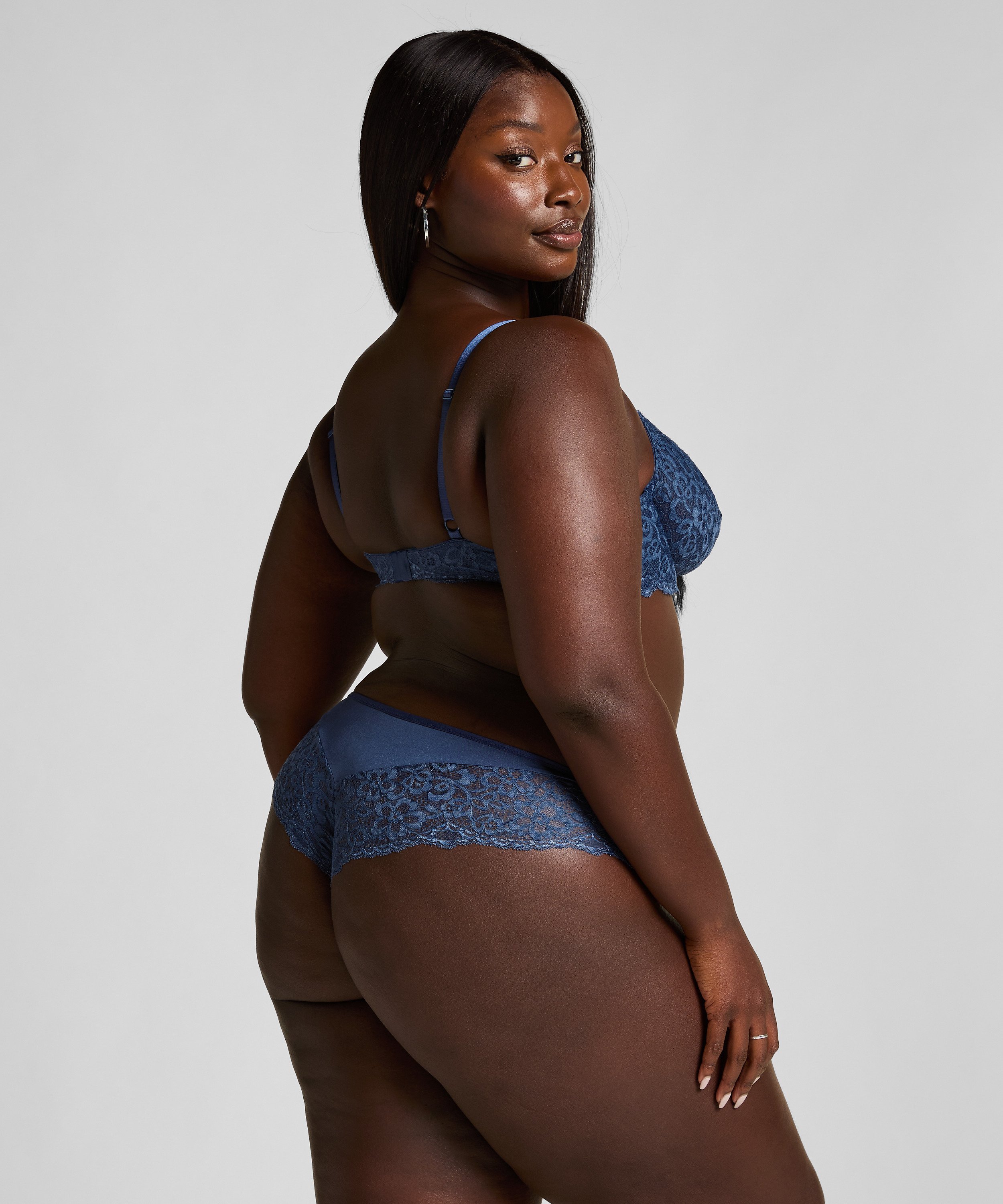 Biustonosz nieusztywniany z fiszbinami Marine, Niebieski, main