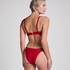 Majtki Bikini Wysoko Krojona Luna, Czerwony