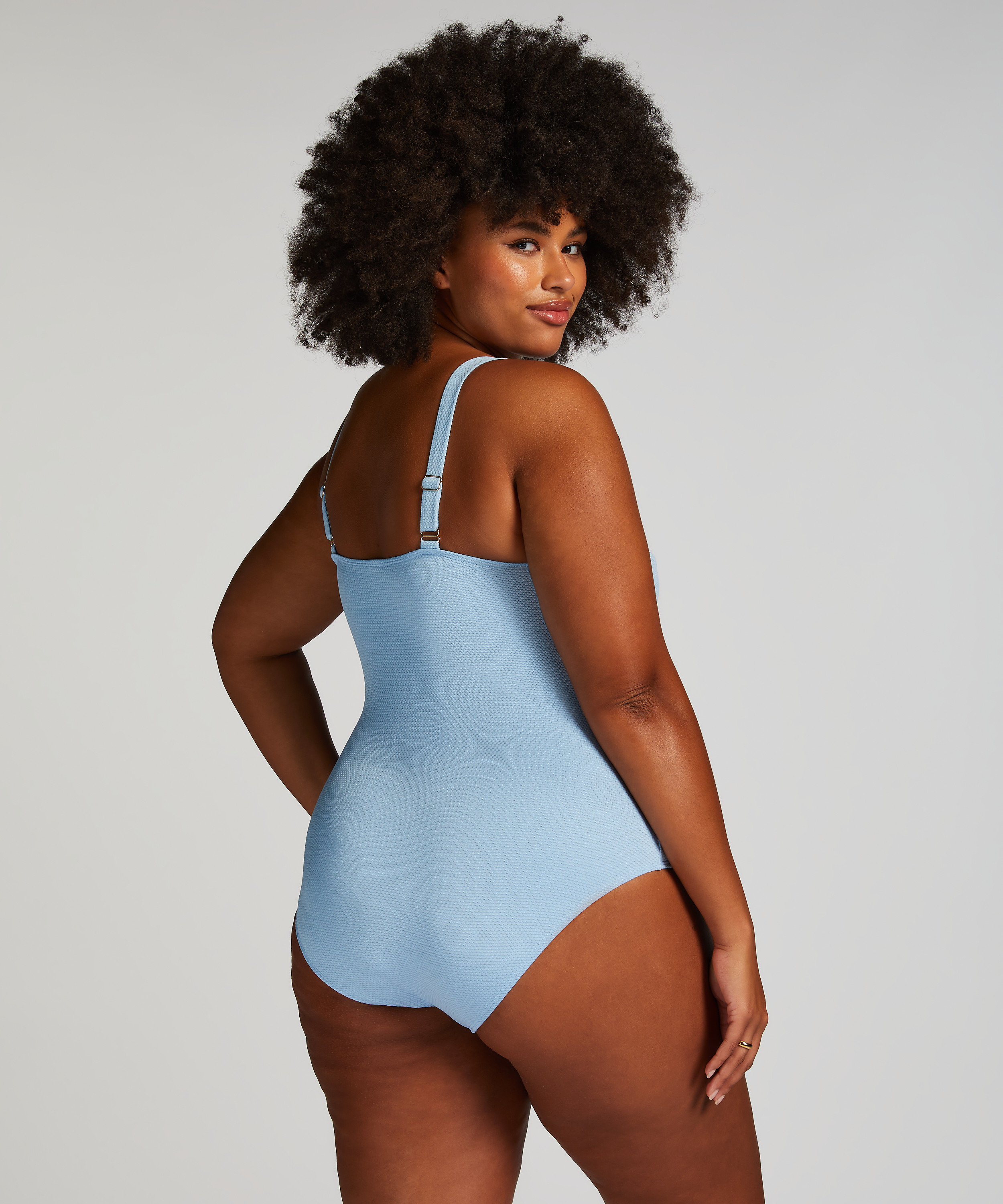 Str&oacute;j kąpielowy Shaping Scallop, Niebieski, main