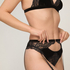 Stringi typu suspender Emily, Czarny